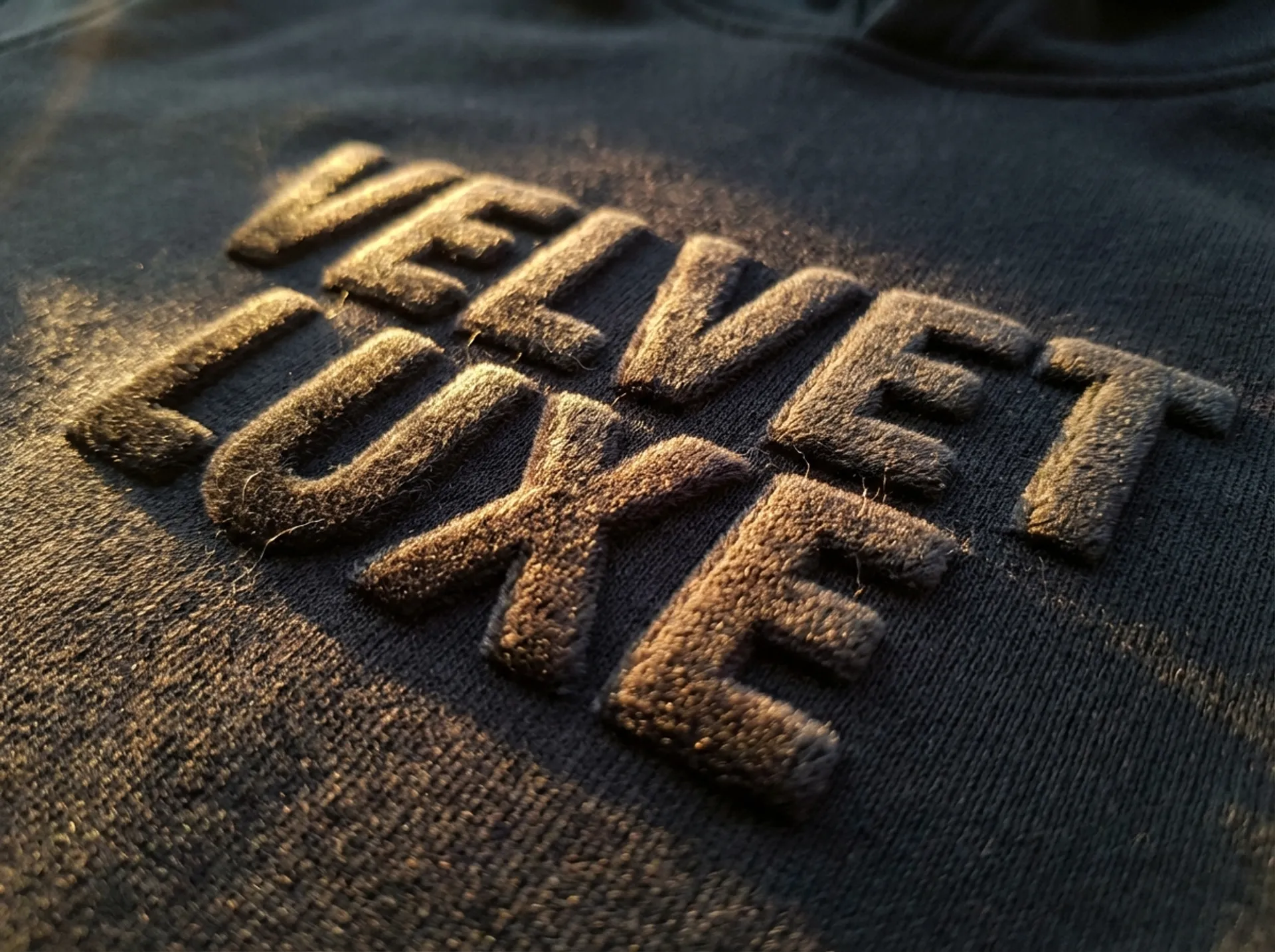 Flockdruck Velours-Haptik